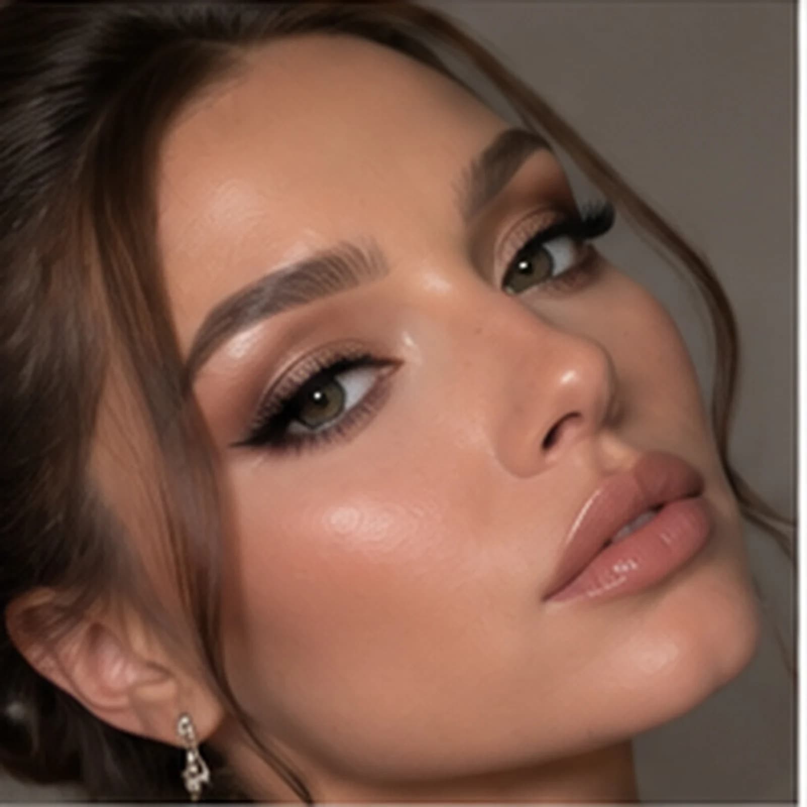 Розовые тени и атласные губы в beauty-портрете